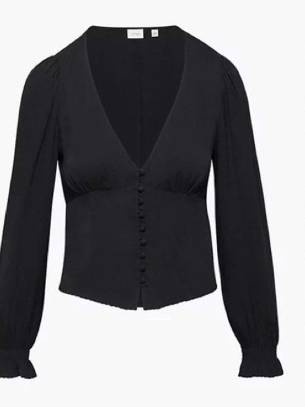 Aritzia Spellbound Black Blouse | Bell Sleeves | Vneck | Size S